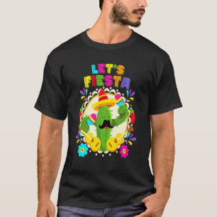 Lets Fiesta Cinco De Mayo With Guitar Cactus Sombr T-Shirt