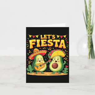 Lets fiesta cinco de mayo women men mexican card