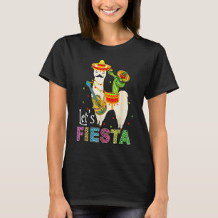 Let's Fiesta Cinco Mexican De Mayo Llama Cactus So T-Shirt