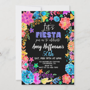 Let's Fiesta, Fiesta Birthday,  Invitation