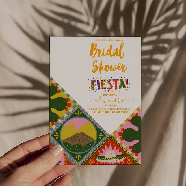 Let's Fiesta Floral Fiesta Mexican Bridal Shower Invitation (Creator Uploaded)