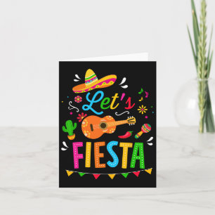 Let's Fiesta For Funny Cinco De Mayo Costume Party Card