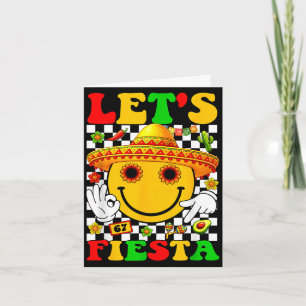Let's fiesta groovy mexican boys girls kids cinco card
