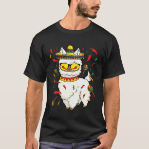 Lets Fiesta Llama Cinco De Mayo Sombrero Hat Mexic T-Shirt
