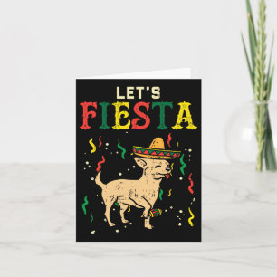Lets Fiesta Mexican Chihuahua Dog Cinco De Mayo Pe Card