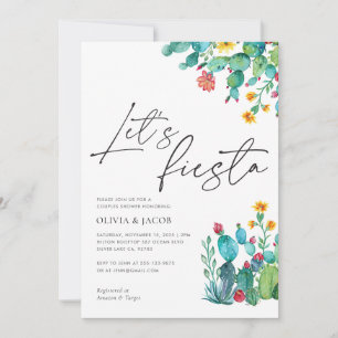 Let's Fiesta Mexican Couples Shower Invitation