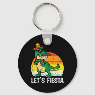 Let's Fiesta Mexican Dino Trex Cinco De Mayo Toddl Key Ring
