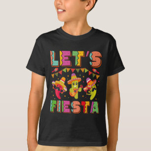 Let's Fiesta Mexico Fiesta Taco Guitar Cinco De Ma T-Shirt