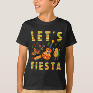 Lets Fiesta Nacho Guitar Avocado Funny Cinco De Ma T-Shirt