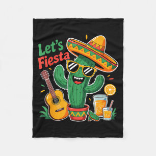 Let's fiesta party mexican 5 de mayo funny cinco fleece blanket