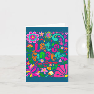 Let's fiesta san antonio cinco de mayo floral card