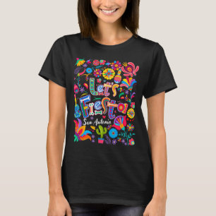 Lets Fiesta San Antonio Floral Funny Cinco De Mayo T-Shirt