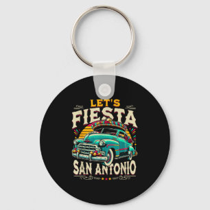 Let's fiesta san antonio texas cinco de mayo key ring