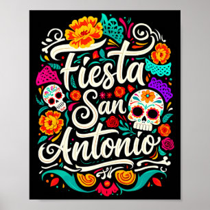 Let's fiesta san antonio texas cinco de mayo poster