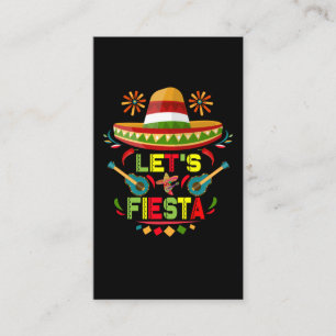 Let's Fiesta Sombrero Happy Cinco De Mayo Party Business Card