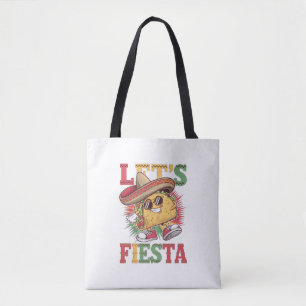Let's Fiesta Taco Design Fun Cinco de Mayo Mexican Tote Bag
