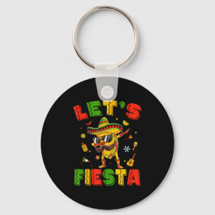 Let's fiesta tacos dabbing cinco de mayo mexican key ring