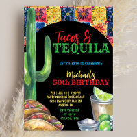 Let's Fiesta Tacos & Tequila Mexican 50th Birthday