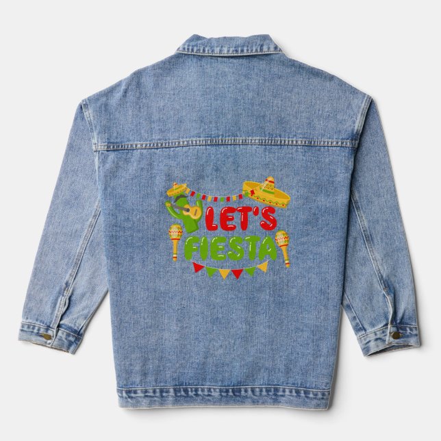 Let's Fiesta Tri-Blend Shirt Denim Jacket (Back)