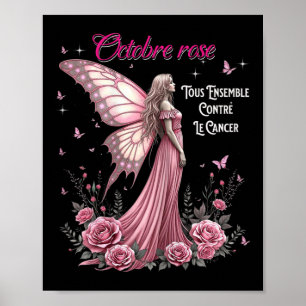 Let's Fight Breast Cancer Together – October Rose  Poster