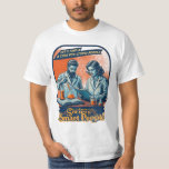 Let's Find A Cure For Stupid People T-Shirt<br><div class="desc">This vintage-style graphic features two scientists conducting a lab experiment under the bold and humourous caption, “Let’s Find a Cure for Stupid People.” Designed with retro colours and clean comic-style illustration, it's perfect for science lovers with a sarcastic edge. Ideal for t-shirts, posters, or gifts that blend humour with intellect....</div>
