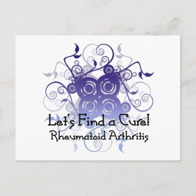 Let's Find a Cure! Rheumatoid Arthritis Design1 Postcard (Front)