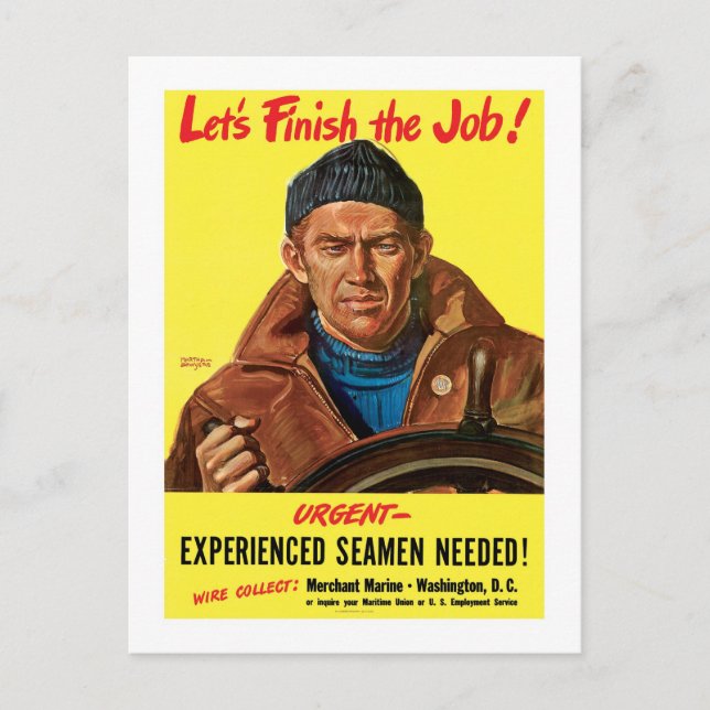 Let's Finish The Job! Postcard (Front)