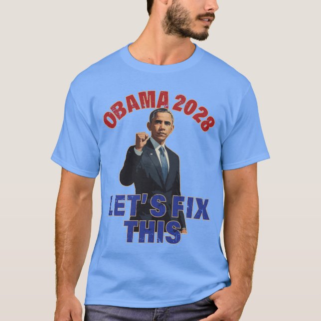 Lets Fix This Funny Obama 2028 Long Sleeve 2 T-Shirt (Front)