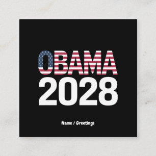 Lets Fix This, Obama for President 2028 Square Business Card
