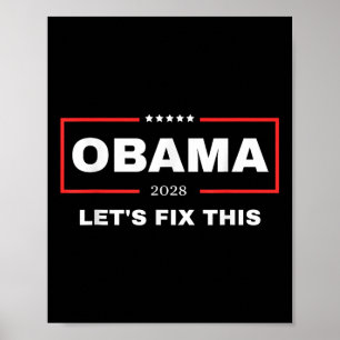 Lets Fix This Obama Retro Vintage Patriotic 2028 Poster