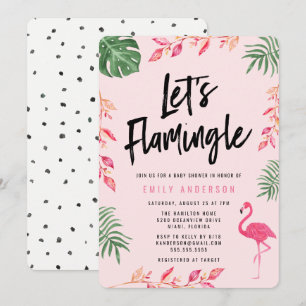 Let's Flamingle Baby Shower Invitation