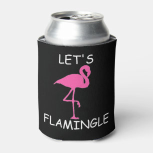 let's flamingle bachelorette can cooler party