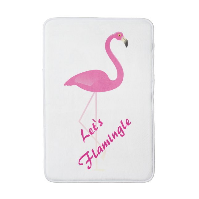 Let's Flamingle Bath Matt Bath Mat (Front Vertical)