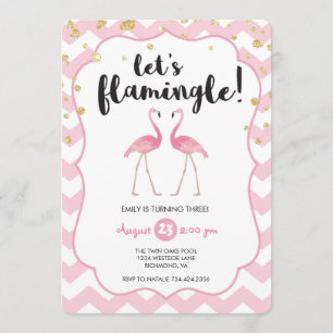 Let's Flamingle Birthday Invitation