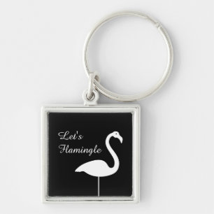 Let's Flamingle Black Flamingo Keychain