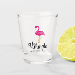 Let's Flamingle Flamingo Bachelorette Party Shot Glass