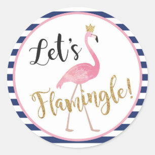 Let's Flamingle! Flamingo Sticker