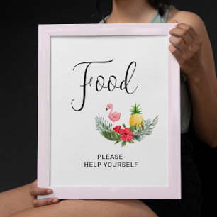 Let's Flamingle Food Baby Shower Sign