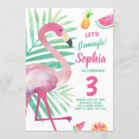Let's Flamingle Girl Flamingo Birthday Pool Party