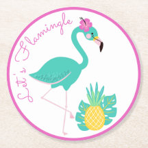 Let's Flamingle Mix and Match Paper Coaster