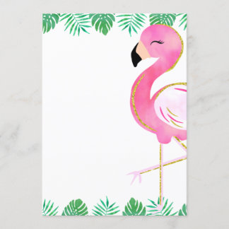 Let's Flamingle Party Invitation, Flamingo Glitter Invitation