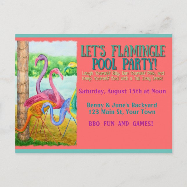 Let's Flamingle! Postcard (Front)