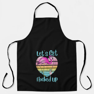 Lets Flamingle With Flamingo Script Apron