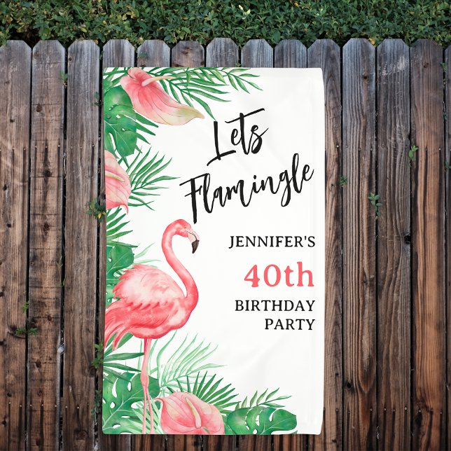 Lets Flamingo Birthday Party Banner (Creator Uploaded)