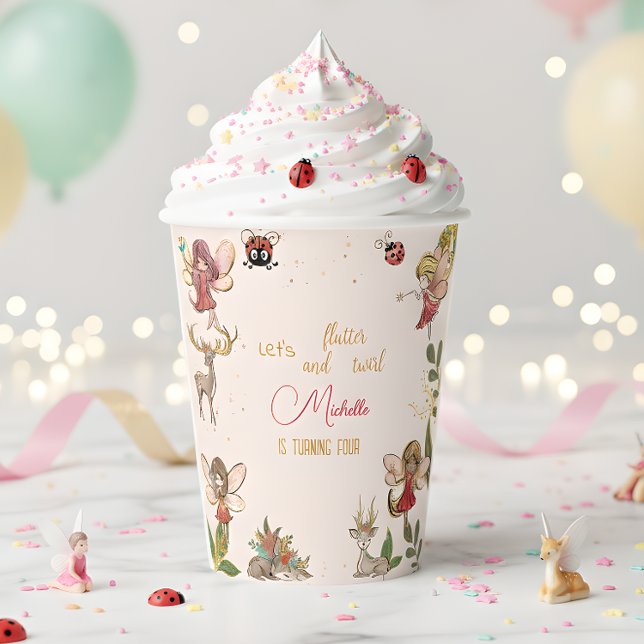 Let's flutter and twirl, fairy garden birthday paper cups (Creator Uploaded)