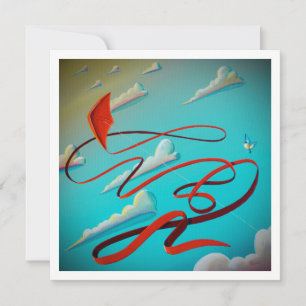 Let's Fly - Bird and Kite Print