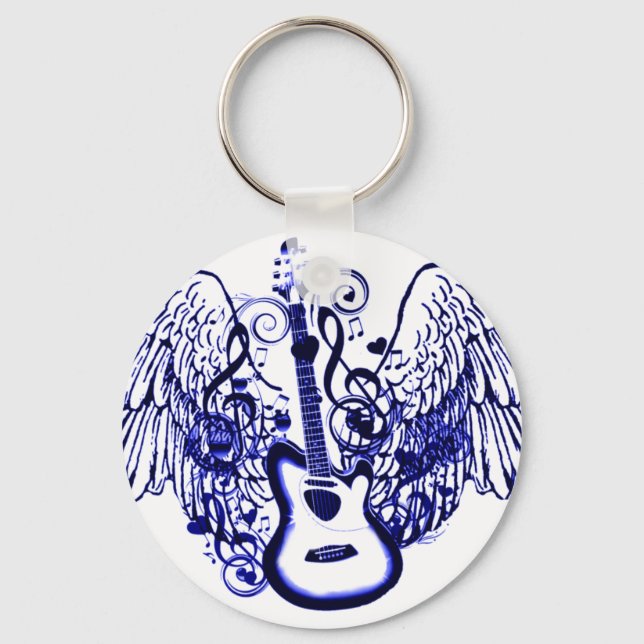 Let's Fly,Rock N Roll_ Key Ring (Front)