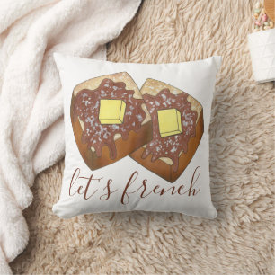 Let's French Toast Butter and Syrup Breakfast Food Cushion