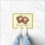Let's French Toast Butter and Syrup Breakfast Food Doormat<br><div class="desc">Design features an original marker illustration of delicious diner-style challah french toast (a.k.a. eggy bread) topped with syrup, powdered confectioner's sugar, and a pat of butter. A breakfast food favourite! This french toast foodie design is also available on other products. Don't see what you're looking for? Need help with customisation?...</div>