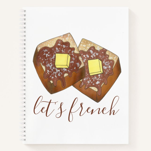Let's French Toast Butter and Syrup Breakfast Food Notebook (Front)